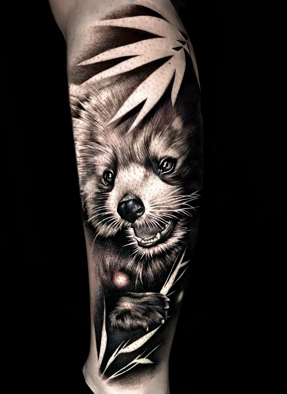 tattoo of red panda